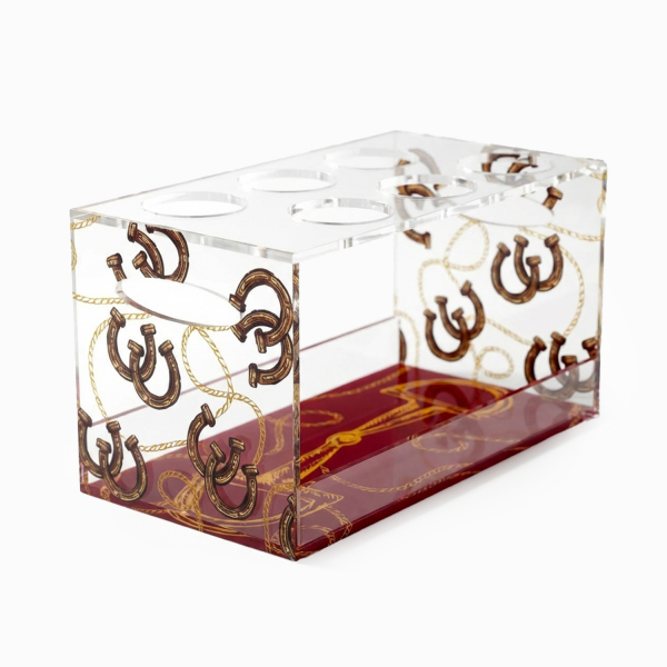 Fares Arabic Coffee Cups Holder - Maroon Red
